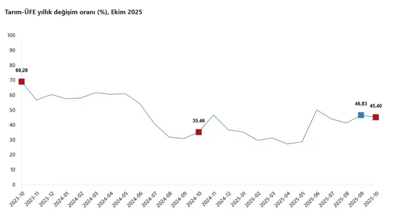 Ekim Ayında Tarım Ürünleri Üretici Fiyatlarında Artış