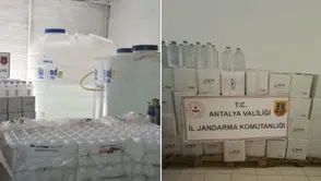 Antalya'da kolonya kılıfıyla sahte içki üretimi: 20 bin litre etil alkol ele geçirildi