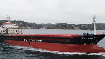 Romanya'da Kazaya Karışan Türk Gemisi İstanbul Boğazı'ndan Geçti