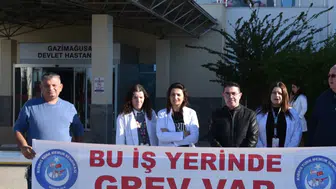 Memur-Sen, Gazimağusa Devlet Hastanesi'nde Uyarı Grevi Düzenledi
