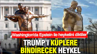 Washington'da Trump ve Epstein'ın heykeli sergilendi: Sanatın toplumsal eleştirisi mi?