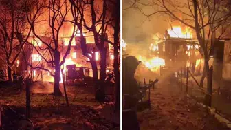 Karabük'te sabah saatlerinde çıkan yangın, ahşap evi ve odunluğu küle çevirdi