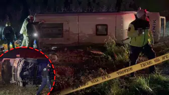 Bursa’da sabah saatlerinde dehşet anları: Yolcu minibüsü devrildi, acı bilanço ağır