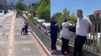 Sokak ortasında vicdanlı duruş: Şiddet gören kadını kahraman bir yabancı kurtardı