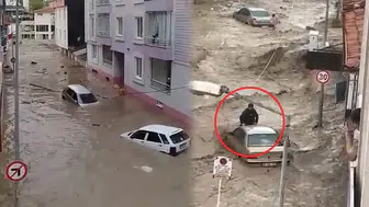 Samsun'da kabusu yaşattı: Hacı Osman Deresi taştı, ilçeyi sular altında bıraktı