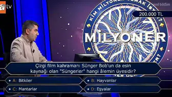 Milyoner'de Sünger Bob şaşkınlığı: İzleyenler arama motorlarına akın etti