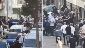 Düğün konvoyunda ortalık karıştı: Uçan tekmeli kavgaya polis müdahalesi