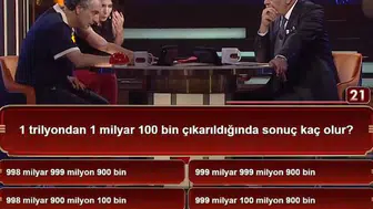 Matematiksel işlem izleyicileri ikiye böldü: 1 trilyondan 1 milyar 100 bin çıkarsa ne kalır?