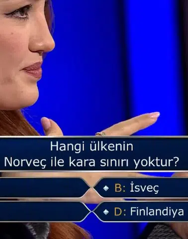 Milyoner koltuğunda coğrafya sınavı: Norveç'in komşusu olmayan o ülke hangisi?