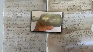 İki askerin mektupları 109 yıl sonra şişeden çıktı: Birinci Dünya Savaşı'nda cephedeydiler