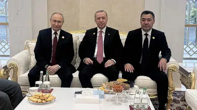 Cumhurbaşkanı Erdoğan, Putin ile Aşkabat'ta Görüştü