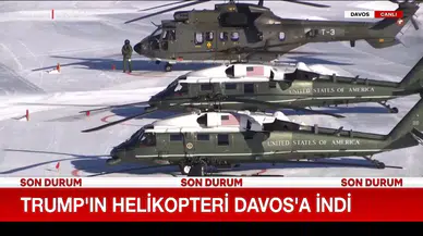 Trump'ın Helikopteri Davos'a İndi