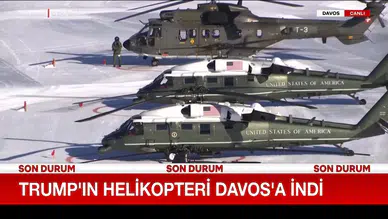 Trump'ın Helikopteri Davos'a İndi