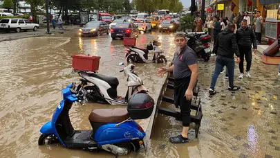 Giresun’da Sağanak Yağış Hayatı Felç Etti