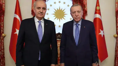 Başkan Recep Tayyip Erdoğan, TBMM Başkanı Numan Kurtulmuş'u Kabul Etti