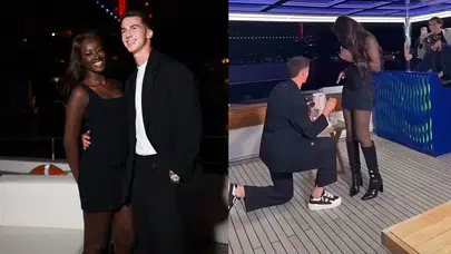 Bertuğ Yıldırım'dan Oriana Correia Gomes'e Boğaz'da Evlilik Teklifi