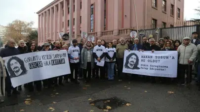 Gazeteci Hakan Tosun için Adalet Bakanlığı önünde eylem