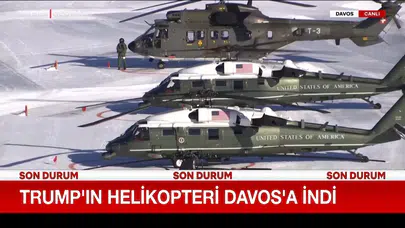 Trump'ın Helikopteri Davos'a İndi