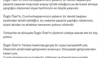 AK Parti Genel Başkan Yardımcısı Ömer Çelik'ten Özgür Özel'e Sert Tepki