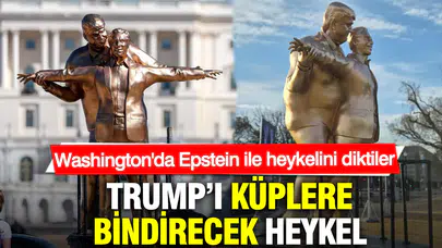 Washington'da Trump ve Epstein'ın heykeli sergilendi: Sanatın toplumsal eleştirisi mi?