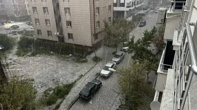 Elazığ’da mevsim normalleri dışında sürpriz: Şehir bir anda kışa döndü