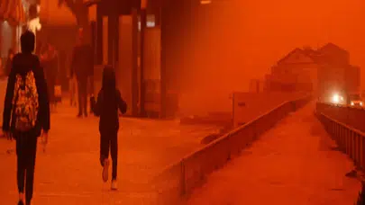 Komşu'da gökyüzü kızıla boyandı: Türkiye için kritik çöl tozu uyarısı!