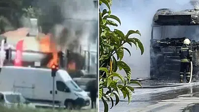Muğla'da dehşet anları: Akaryakıt boşaltan tanker bir anda patladı