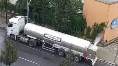 Sultangazi'de şüpheli tanker alarmı: Vatandaşların korku dolu anları kamerada