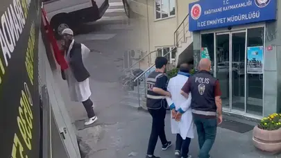 Kağıthane’de çirkin saldırı: Bayrağa kasteden şüpheli adalet önünde