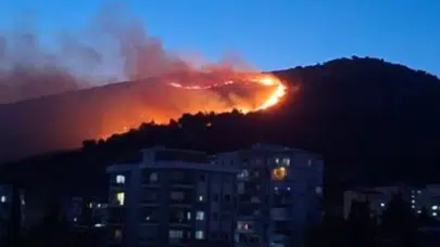 Karşıyaka'da kabus dolu saatler: Alevler otluk alandan ormana sıçradı