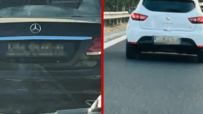 Gaziantep trafiğinde skandal görüntüler: Plaka yerine yazı yazan araçlar yakalandı