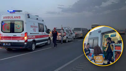 Aksaray yolunda dehşet anları: Kum fırtınası 7 aracı birbirine kattı