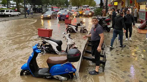 Giresun’da Sağanak Yağış Hayatı Felç Etti