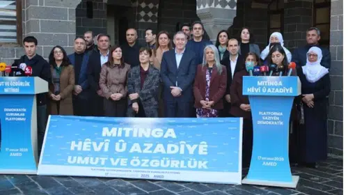 Diyarbakır'da 'Umut ve Özgürlük Mitingi' Düzenlenecek