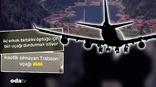 Trabzon Uçağında Gergin Anlar: İki Yolcunun Öpüşmesi Kavga Çıkardı