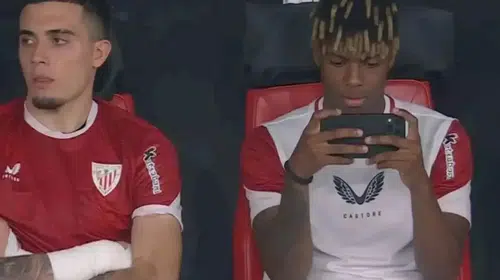 Nico Williams'ın Telefonla Oyun Oynadığı Anlar Taraftarları Kızdırdı