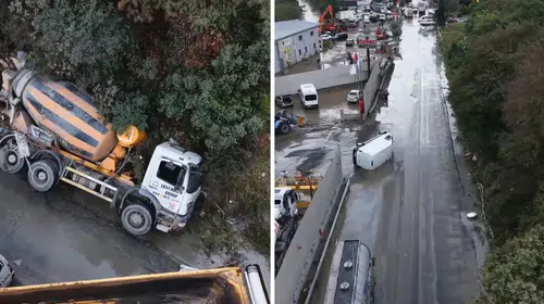 İstanbul'da selin bilançosu ağır: Ayazağa'da araçlar hurdaya döndü