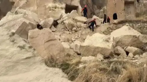 Kapadokya'da hüzünlü gün: Göreme'de kaya düşmesi sonucu 2 can kaybı