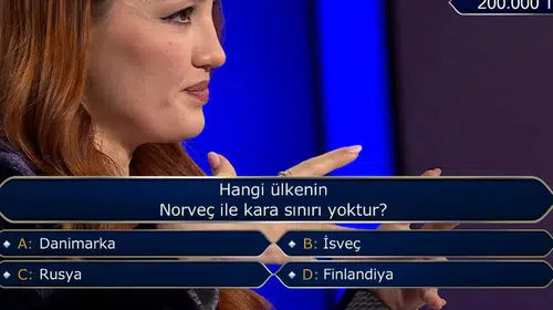 Milyoner koltuğunda coğrafya sınavı: Norveç'in komşusu olmayan o ülke hangisi?