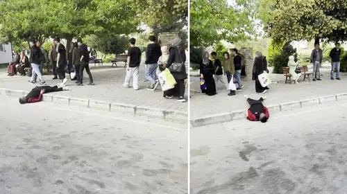 Adana'da yürek burkan manzara: Otobüs durağında sızıp kaldı