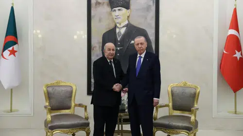Ankara'da diplomatik karşılama: Cezayir lideri Tebbun için resmi tören düzenlendi
