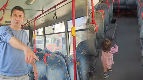 Minik yolcunun otobüs macerası: Şoförün dikkati büyük bir faciayı önledi