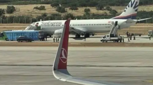 Gaziantep Havalimanı'nda korku dolu anlar: SunExpress uçağı iniş sırasında tehlike atlattı