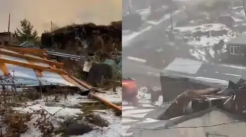 Çıldır'da dolu ve fırtına dehşeti: 20'den fazla çatı uçtu, ekili alanlar zarar gördü
