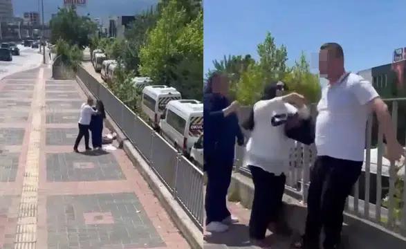 Sokak ortasında vicdanlı duruş: Şiddet gören kadını kahraman bir yabancı kurtardı