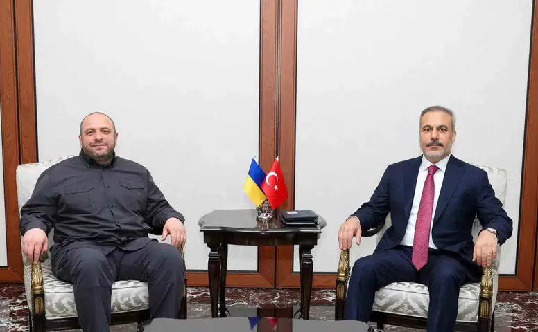 Bakan Fidan, Ukrayna Milli Güvenlik ve Savunma Konseyi Sekreteri Umerov ile Görüştü